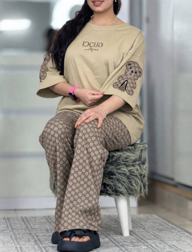 ست تیشرت شلوار مدل لویی فری🩷