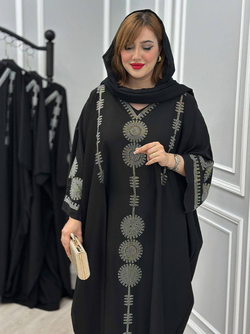 عبا خلیجی زنانه رنگ مشکی فری🩷