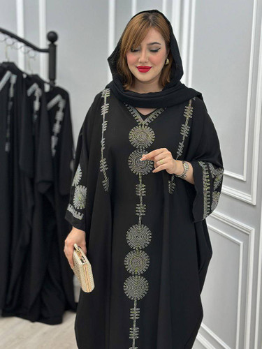 عبا خلیجی زنانه رنگ مشکی فری🩷