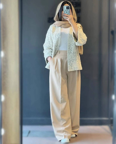 کت و شلوار گیپوری زنانه مدل گندم 🩷