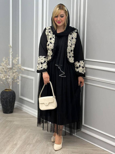 سه تیکه کت و دامن و شال مجلسی زنانه مدل روناک🩷