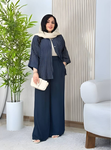 ست شومیز و شلوار زنانه مدل مهسون بسیار سبک و خنک 🩷