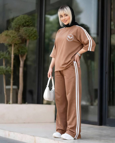 ست تیشرت شلوار زنانه مدل تنیس فری🩷