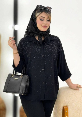 شومیز محرمی زنانه جنس کلیشه اعلا فری تا ۴۸🩷