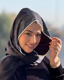 شال محرمی کوپرا مدل الماس رنگ مشکی 🩷
