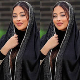 شال محرمی کوپرا مدل الماس رنگ مشکی 🩷