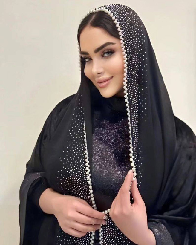شال محرمی کوپرا مدل الماس رنگ مشکی 🩷