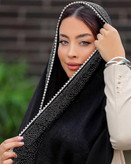 شال محرمی کوپرا مدل الماس رنگ مشکی 🩷