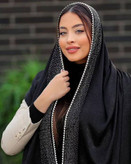 شال محرمی کوپرا مدل الماس رنگ مشکی 🩷