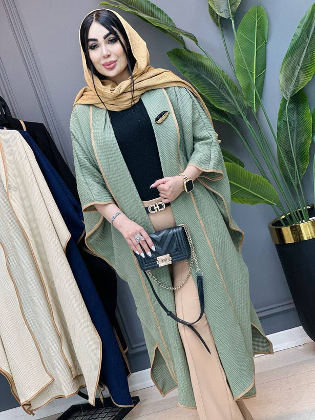 مانتو بلند حصیری مدل میخک فری🩷