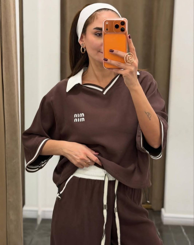 ست بلوز و شلوار اورجینال برند Miu Miu 🩷