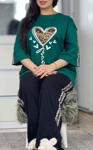 ست تیشرت شلوار زنانه مدل بلوبری فری 🩷