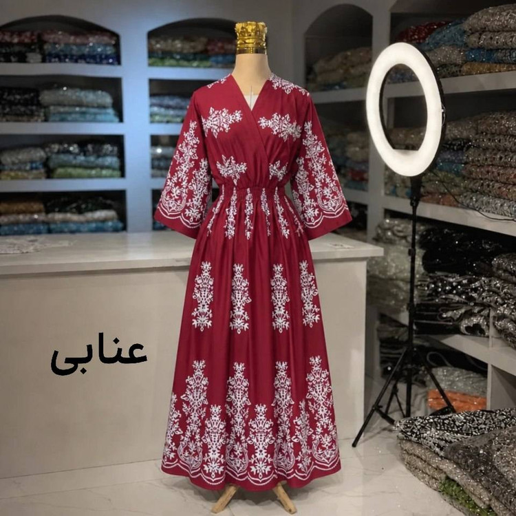 پیراهن ساحلی بلند مدل ترمه فری🩷
