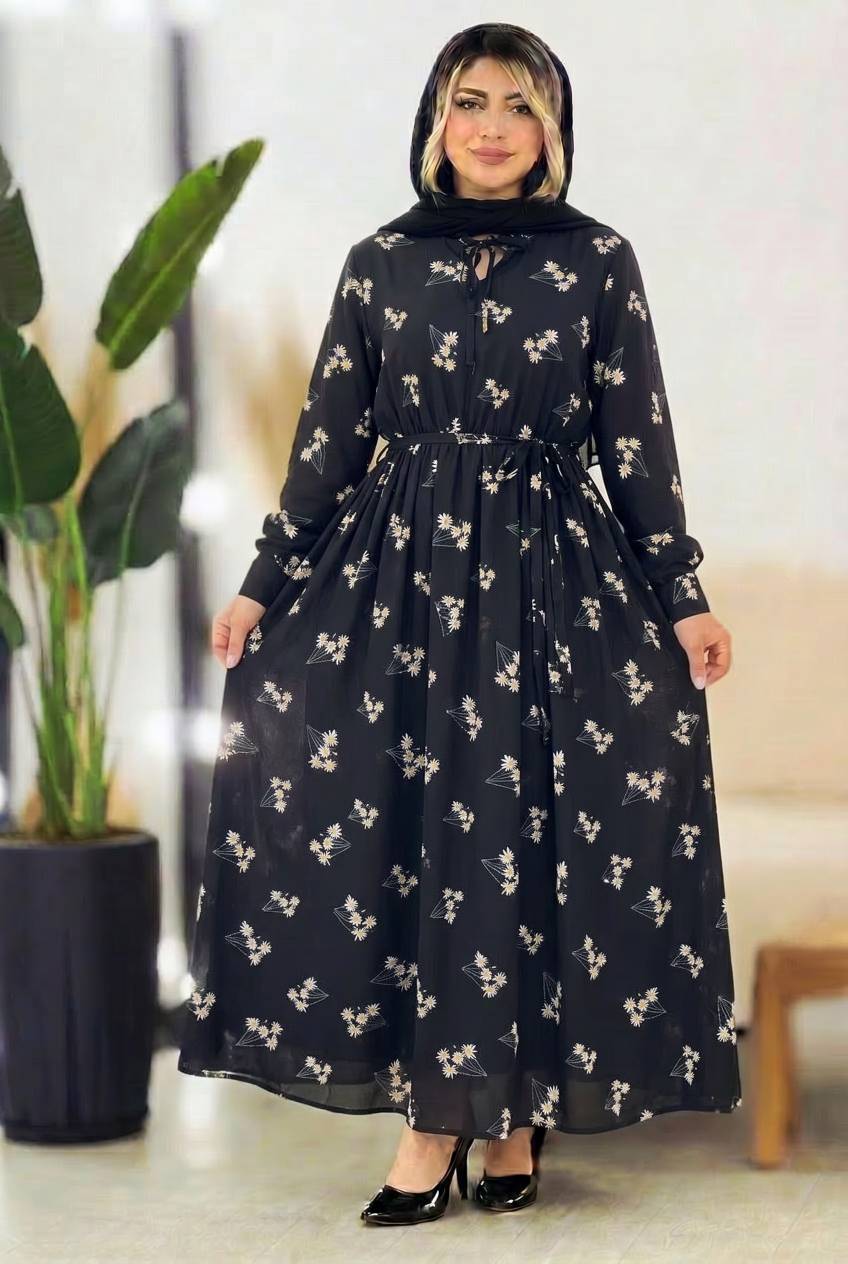 پیراهن ساحلی زنانه مدل باراکا رنگ مشکی 🩷