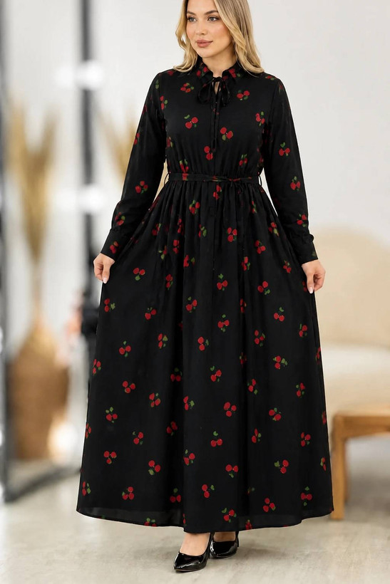 پیراهن ساحلی زنانه مدل آلبالو تک رنگ فری سایز🩷