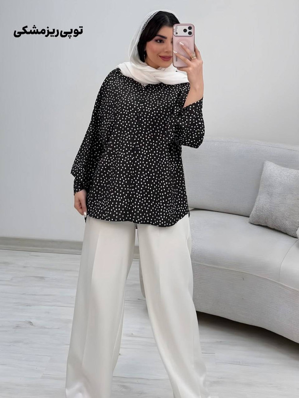 شومیز طرحدار زنانه مدل چیچک فری🩷