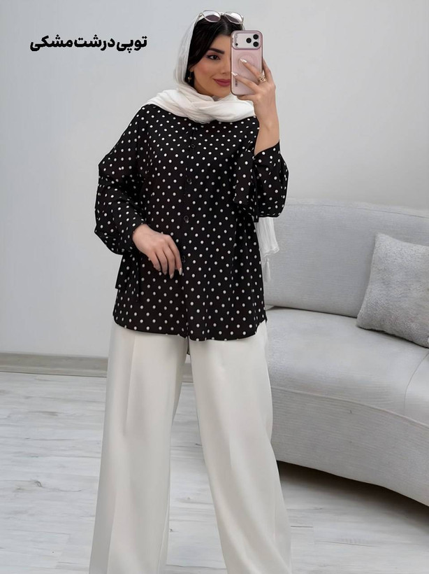 شومیز طرحدار زنانه مدل چیچک فری🩷