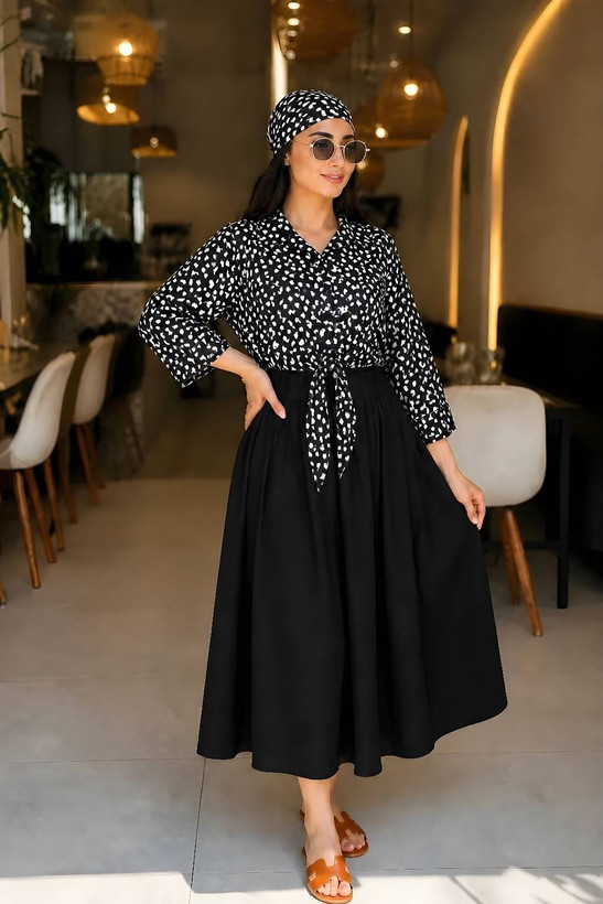 شومیز گره ای زنانه مدل آیسو فری تا ۴۶🩷