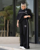 ست تیشرت شلوار miu miu مدل دنیز رنگ مشکی 🩷