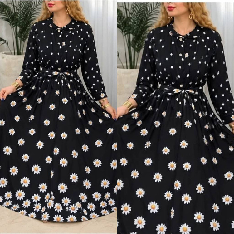 پیراهن بلند زنانه مدل فدرال رنگ مشکی 🩷