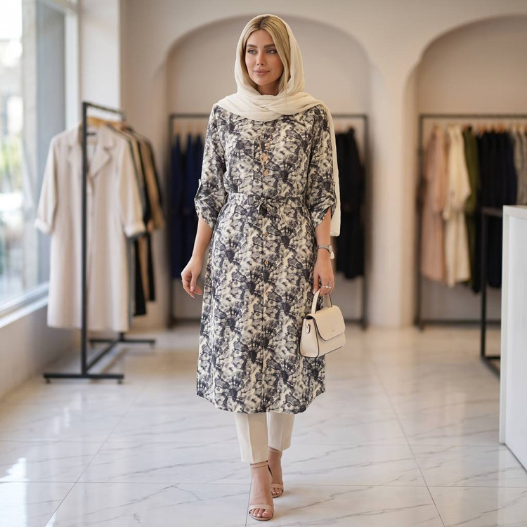 مانتو بلند زنانه مدل آوینا 🩷