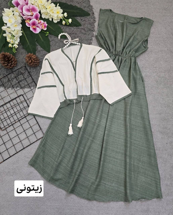 ست سارافون و کراپ زنانه مدل نرگس فری🩷