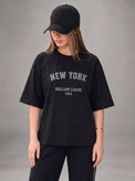 ست تیشرت شلوار زنانه مدل NEW YORK رنگ مشکی 🩷
