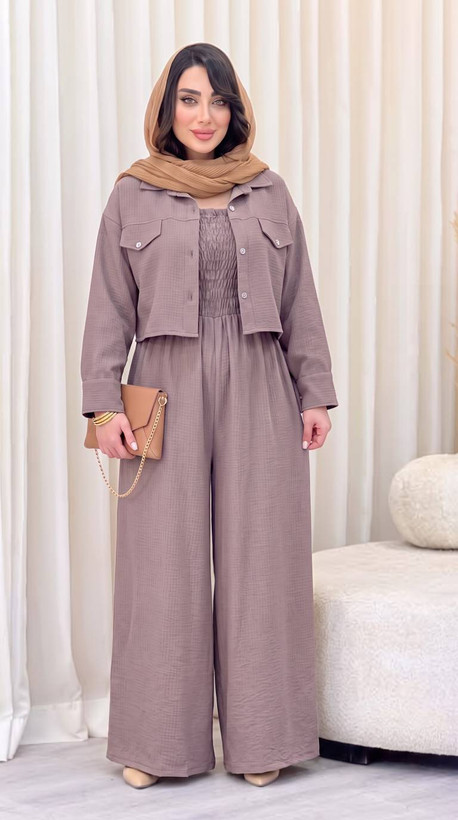 ست اورال و کت زنانه مدل لیون فری🩷
