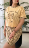 ست تیشرت شلوارک زنانه مدل اسفناج 🩷