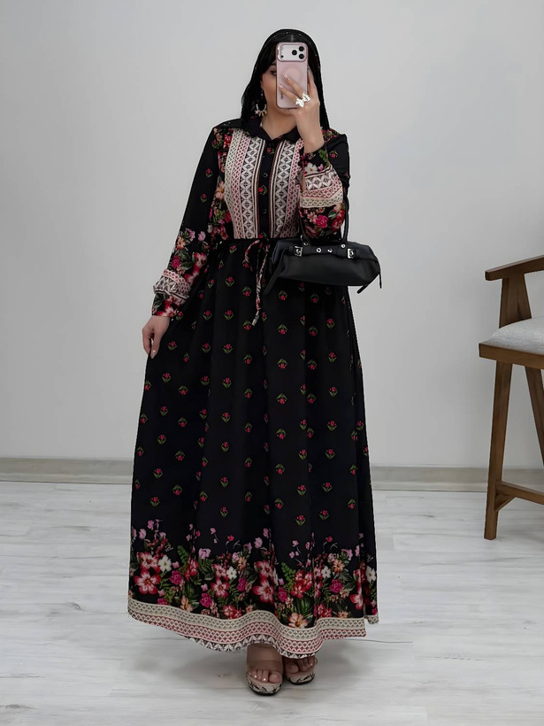 پیراهن ساحلی زنانه مدل لاله جنس فلور نخ درجه یک 🩷