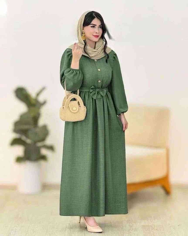 پیراهن بلند زنانه مدل ساغر جنس شانتون اعلا🩷
