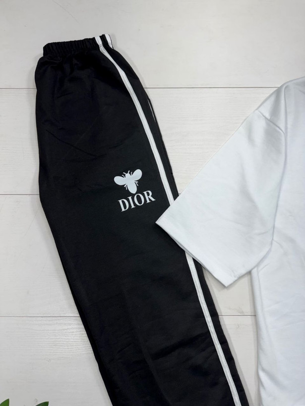 ست تیشرت شلوار زنانه مدلDIOR جنس پنبه گلکسی 🩷