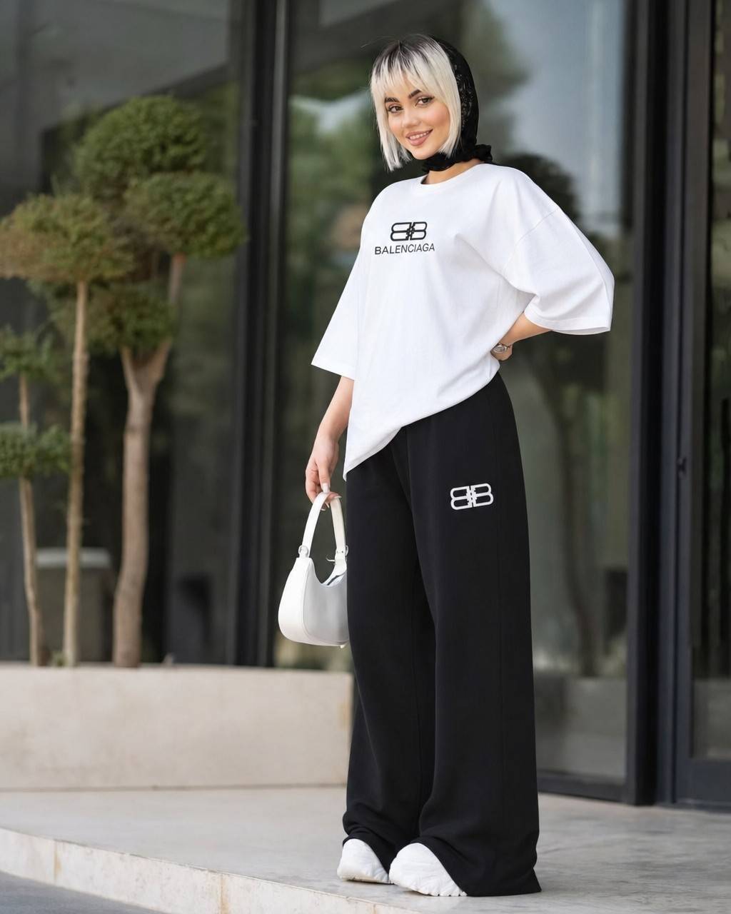 ست تیشرت شلوار زنانه مدل لیانس رنگ جذاب🩷