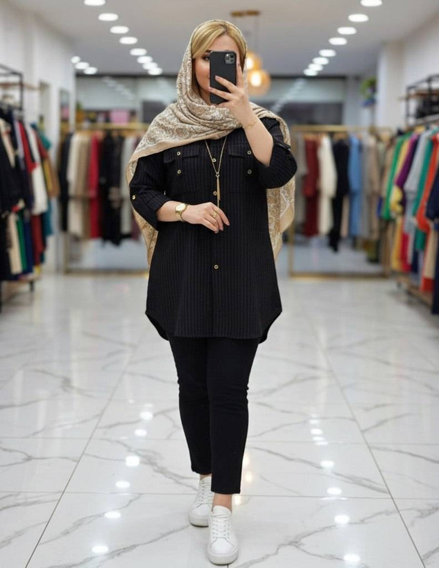 شومیز مانتویی دیپلمات زنانه مدل مهناز در رنگ بندی فوق العاده 🩷