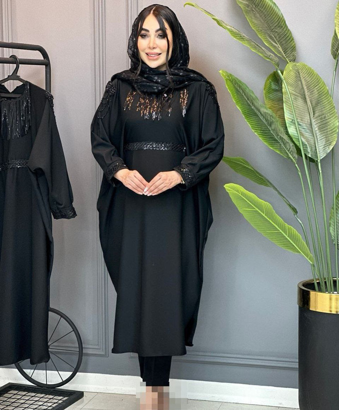 عبا سردوش منجق دار زنانه مدل مه لقا 🩷