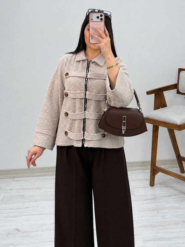 جکت مخمل لمزور مدل elegant 🩷