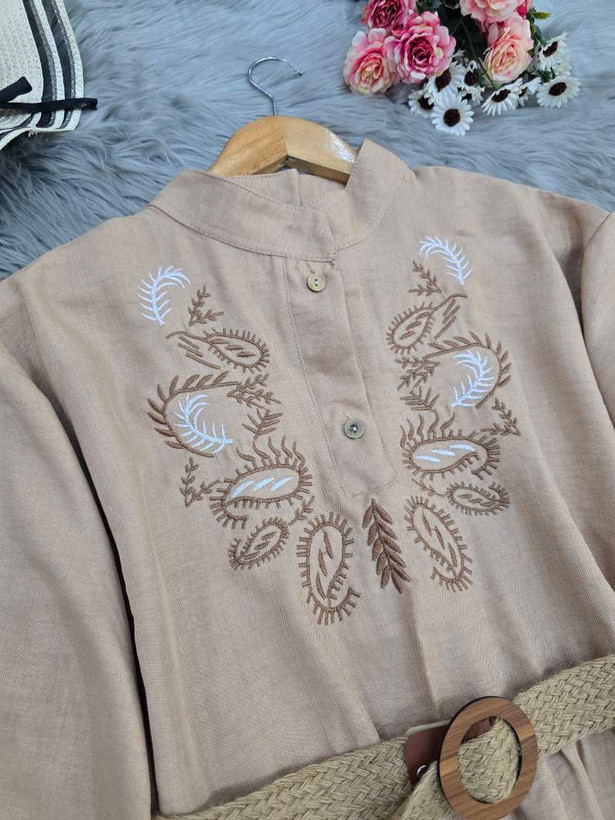 کفتان گلدوزی زنانه مدل ترمه در رنگبندی بسیار شیک 🩷