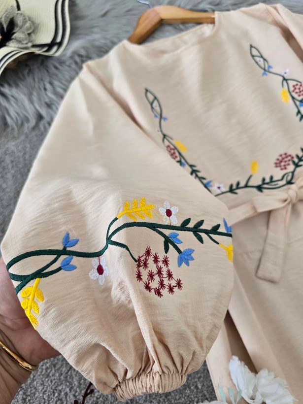 کفتان گلدوزی زنانه مدل گلبرگ 🩷