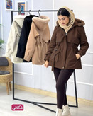 کاپشن دخترانه مدل پاتریک جنس کتان تی سی داخل پشم 🩷