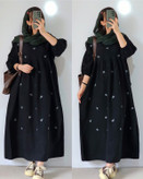ساحلی بابونه زنانه جنس لنینت گلدوزی شده 🩷