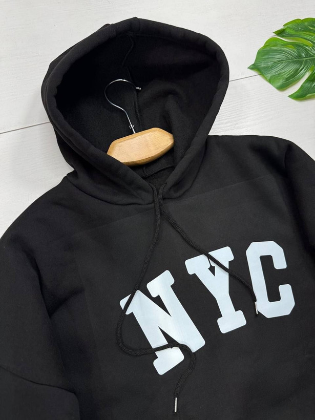 هودی تو کرکی اسپرت مدل NYC رنگ مشکی فری🩷